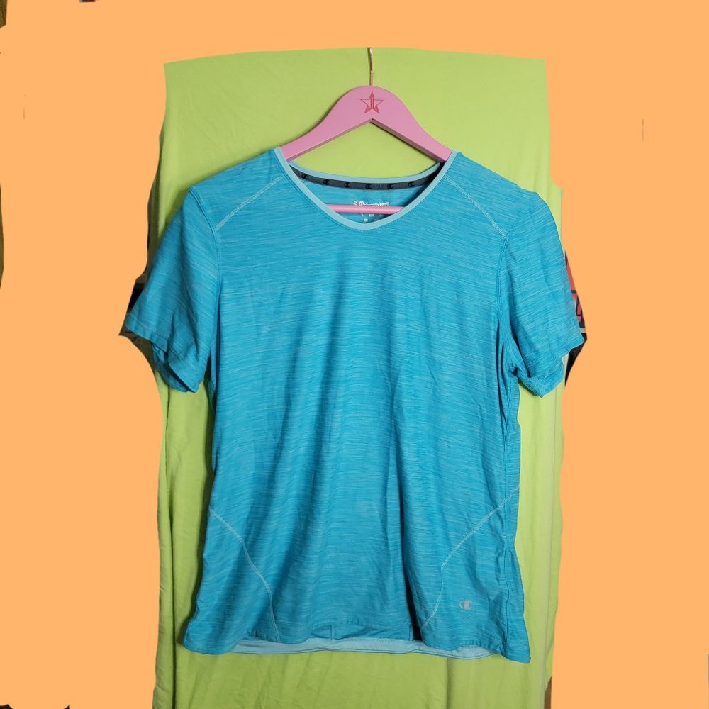 Ladies Champion T-Shirt Size L Blue